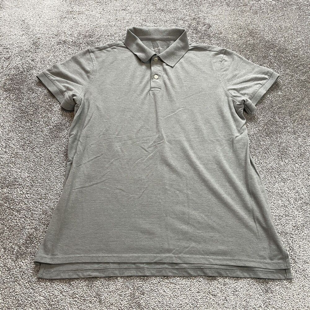 Goodfellow Loring Polo Shirt Mens XL Gray Standard Rugby golf Collared Cotton